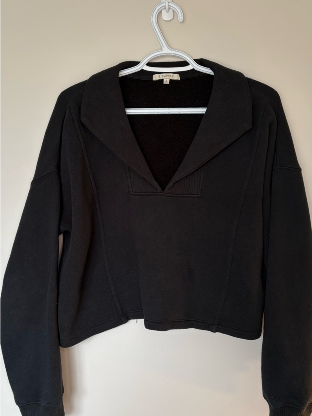 Z Supply Black Sailor Collar Pullover